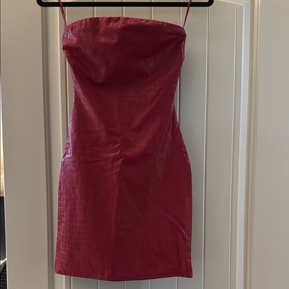 Naked Wardrobe Red Strapless Dress size SM - Picture 5 of 6